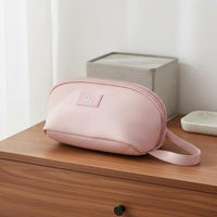 PU Leather Lingerie Case Waterproof Portable Bra Storage Bag Wide Opening Multi-Compartment Underwear Pouch for Women, Business Trip