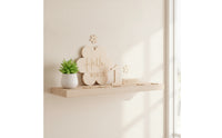 Wooden Milestone Board Flower-Shaped Baby Announcement Sign Milestone Board with Bag Double-Sided Boards Writable