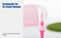 Golf Tee, 83mm Plastic Four-Prong Stable Holder, Low Drag, Durable, Assorted Colors, Boxed