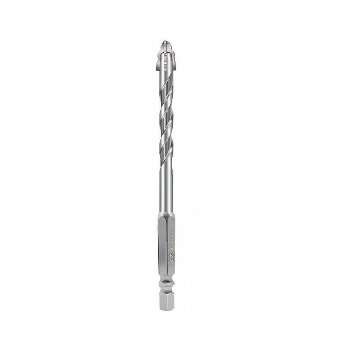 Dry Drilling Capable Four-Blade Concrete Drill Bit Wear-Resistant Serrated Tile Drill Bit Hard Alloy Steel for Homeowners, Maintenance Work