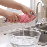 Oil Resistant Microfiber Cloths and Dishcloths, Microfiber Dishcloths 25x25 cm for Stovetop, Washable Weave Pattern Reusable Kitchen Cleaning Tool