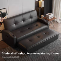 Multi-Functional Pull-extendable Storage Sofa Bed 3-Seater transformable Couch Space-Saving Living Room Furniture long-lasting Frame for Apartment Dwellers, Homeowners, Families, Office, Small Spaces