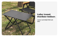 Portable Collapsible Camp Table Lightweight Foldable Desk Compact Camping Furniture Multi-Functional for Picnickers, Car Travelers, Picnic, Hiking, Self-Driving Tours, Fishing