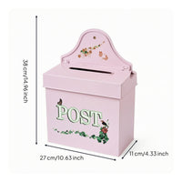 Decorative Mailbox with Keyed Lock Lockable Mailbox with Lock Compact Post Box Slim for Entryway