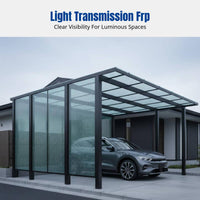 FRP Daylighting Panel, Transparent, Rainproof, Outdoor Shade for Greenhouse, Sunroom, Carport