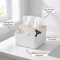 Multifunction Tissue Box Holder, Tissue Paper Holder Dispenser, Modern Tissue Box Organizer, Tissue Box for Living Room, Stylish Tissue Box Holder