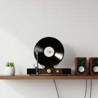 Vinyl Record Player Ornament Creative Retro Record Player Model Sculpture for Entryway Console