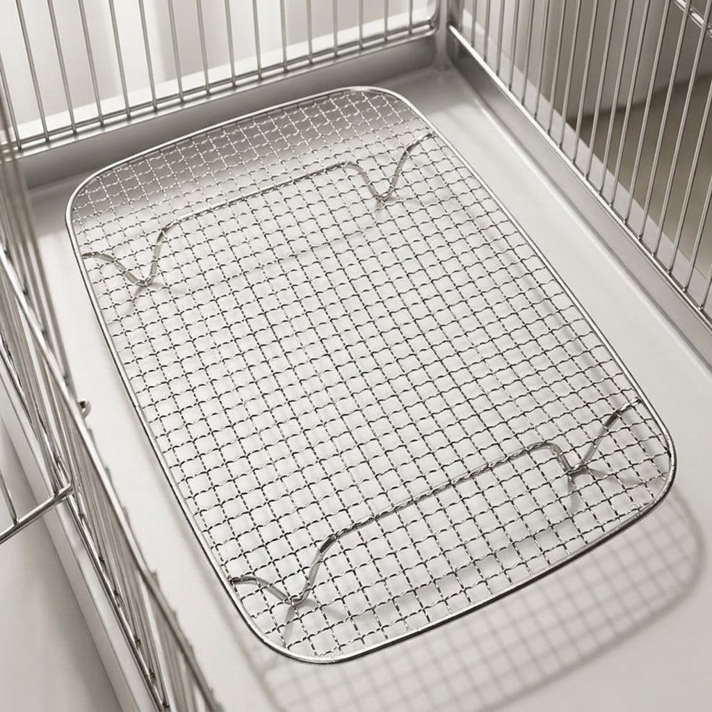 Cage Feeder with Feces Separation Net, 304 Stainless Steel Feeding Dish and Water Bowls, Round Feeding Cups for Hand-Rearing Bird Supplies