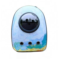 Mesh Panel Bubble Window Pet Carrier Top Carry Handle Astronaut Pet Backpack Oxford Cloth