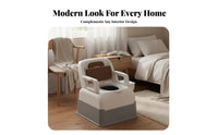 Bedside Potty Chair With Armrests Portable Toilet Sturdy and Stable Easy to Clean for Seniors, Indoor, Bathroom