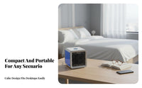 Portable Mini Air Chiller Cools and Humidifies Mini Air Chiller Humidifier Function Water Tank Cooling Fan for Office Workers, Students, Dorm Room