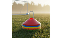 15 Pieces Sports Marker Discs Easy to Store Disc Cones with Holder Portable Agility Cones with Holder for Football Practice