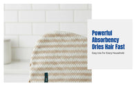 Microfiber Hair Drying Cap, Quick Absorbent Towel, Thick, Soft, For Long Hair, Random Stripe