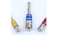 Anti-Drop Steel Ball Hex to Square Adapter Heat-Treated Hex Shank Socket Adapter Rapid-Change Compatible for DIY Users, Workshop