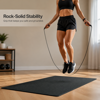 High-Density PVC Yoga and Fitness Mat for Jump Rope and Partner Workouts