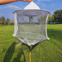 Wide Brim Beekeeping Veil Hat Full-Face Beekeeping Hat Support Rings Beekeeper Cap with Mesh Net for Beekeepers