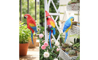Hanging Parrot Figurine Animal-Themed Hanging Parrot Nature-Avian-Themed Decoration Ornament for Balcony, Planter