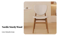 Wabi-Sabi design Wooden Chair with Woven Seat Nordic Aesthetic Dining Seating sturdy Wood Frame Home Furniture Minimalist Design for Restaurant Owners, Interior Designers, Reception Area, Kitchen, Living Room, Study