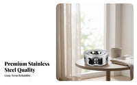 Ventilated Stainless Steel Teapot Warmer Round Stainless Steel Tea Warmer Low-Silhouette Tableware Accessory Sturdy