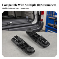 2 Pieces Black Tailgate Glass Hinge Kit Molded Rear Window Hinge Kit Metal Fasteners Auto Accessory Round Mounting Pads