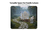 Wooden Playhouse Solid Wood Construction children's Treehouse Child-Friendly Design Kids Outdoor Cabin for Young Children, Parents, Backyard, Patio