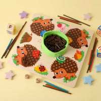 Educational Hedgehog Game Board with Pegs Learning Wooden Peg Game Sensory Peg Board Safe for Preschool