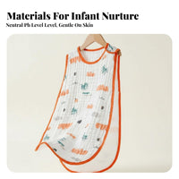 Antimovement-restricting Design Sleeveless Gauze sleep garment Breathable Sleeveless Infant Gown Lightweight infant sleep garment Soft and Gentle for Newborns, young children, Air-Conditia little childd Room, nighttime, rest period Time, Indoors