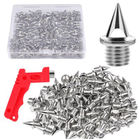 120 Pieces Screw in Shoe Spikes with Wrench Track Spikes High Traction Metal Running Cleats for Golfers, Golf Course