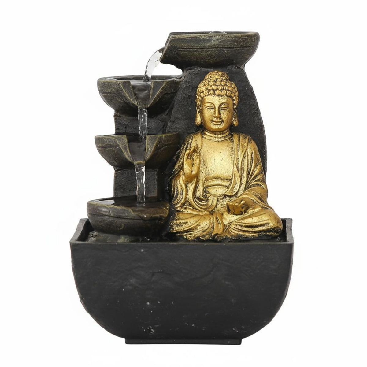 Tranquil Tabletop Water Feature Compact Size Desktop Water Feature Easy to Set up Mini Indoor Waterfall Statue for Tea Table