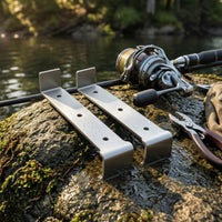 Mounting Holes Fishing Platform Extension Bracket 2.8 Mm Thick Stainless Steel Platform Bracket Bent Ends Stainless Steel Rod Holder Flat Metal