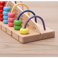 Wooden Abacus Educational Counting Frame Hands-on Abacus with Wire Rows for Preschoolers, Young Children, Homeschool, Classroom