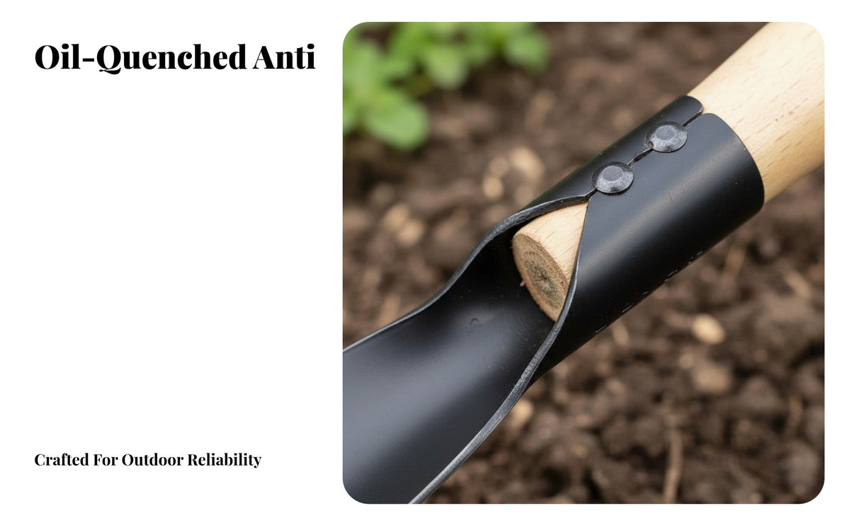 Manganese Steel Tool Outdoor Digging Tool Versatile Wood Handle Weeding Trowel for Clam Diggers, Yard Work, Beachcombing, Camping
