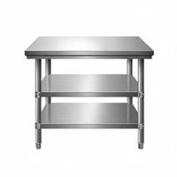 Easy to Clean Stainless Steel Work Table Rust Proof Stainless Steel Workbench Heat Resistant Kitchen Food Prep Table Unrestricted Standing Design for Restaurant Owners, Home Cooks, Homeowners, Bakery, Bar, Warehouse, Garage
