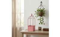 Birdcage Planter Rustic Hanging Metal Planter Decorative for Gardeners, Garden, Patio, Balcony