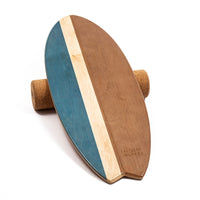 Balance Board with Roller Wooden Wave Balance Board Stability Coach Cork Oval for Surfers, Fitness Training, Home Gym