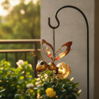 Outdoor Ant Garden Ornament Whimsical Hanging Decoration Eco-Friendly Solar Hanging Light with Wire Frame Rechargeable for Gardeners