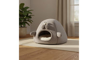 Small Pet Shelter Bed Cold-Weather Pet Cave Bed Two Use Enclosed