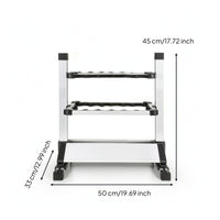Fishing Rod Rack Freestanding Fishing Rod Rack with 12 Slots Aluminum for Anglers, Fishermen, Garage, Tackle Room, Cabin