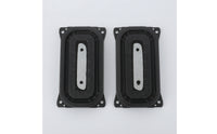 2 Pieces Rectangular Passive Diaphragm with Metal Strip Repair Passive Diaphragm Slim Hardware Rubber for DIYers, Audiophiles
