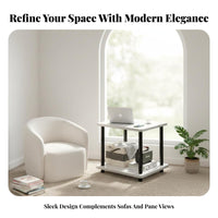 Light Luxury Design 2-Tier Side Table Modern Minimalist and aesthetic two-levellevel Narrow Side Table Space-Saving Nightstand adaptable for residents, Apartment Dwellers, Interior Decorators, Living Room, Bedroom, Small areas, Hallway