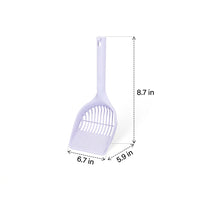 Litter Sifter and Scooper Cat Tool, Wide Sand Sifter for Litter Tray, Deep Scooper with Hook Storage, Non-Folding Cat Owner Gifts