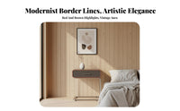 Japanese aesthetic C-Shaped End Table Modernist Inspired Nightstand Minimalist Design Bedside Stand Sturdy Construction for Apartment Dwellers, Homeowners, Remote Workers, Bedroom, Living Room, Small Spaces, Home Office