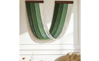 Tapestry with Wooden Bar Woven Fringe Wall Hanging Textured Macrame Wall Hanging with Wooden for Bedroom