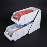Condiment Packet Organizer Modular Condiment Organizer Straw Holder Food-Grade Storage Bin Space-Saving for Coffee Bar