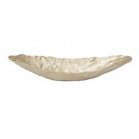 Hammered Metal Tray Decorative Elongated Silver Compact Tray Size Dining Decor for Desktop