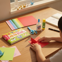 Origami Paper Squares for Kids, Assorted Colors, Crafting and Paper Cutting