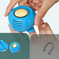 Wearable Mini Waist Fan Lightweight Bladeless Attach-on Fan Rechargeable 360° Adjustable Air Circulation for Outdoor