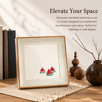 Handmade White Wood Photo Frame, Timeless Square Picture Display, Freestanding A4 Wooden Frame for Students, Couples