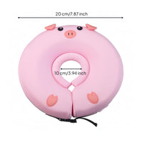 Adjustable Buckle Inflatable Baby Swim Neck Collar Cushioned Baby Neck Buoyancy Aid Collar Split Opening for Infants 3 to 6 Months Old