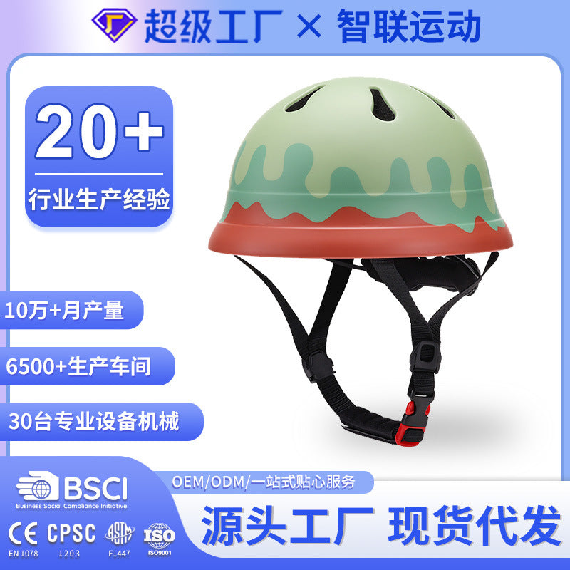 Cartoon Kids Bicycle Helmet for Cycling, Skating, Skateboarding, Balance Bike, Half Shell, EPS, CE Certified